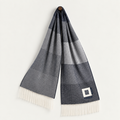 9 Weavers Navy Wide Merino Scarf