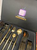 24 Piece Gold Flatware