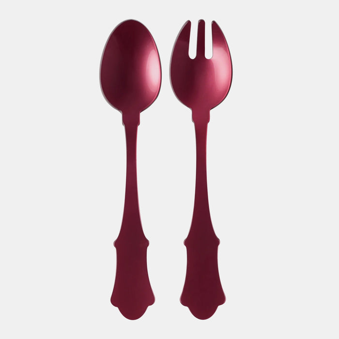 Acrylic Salad Server Set in Aubergine
