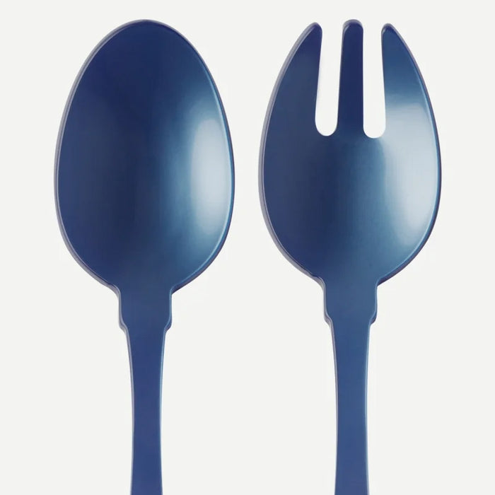 Acrylic Salad Server Set in Steel Blue