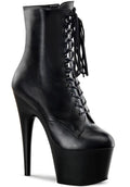 Pleaser ADORE-1020 [Black Leather] - Front View
