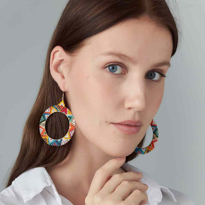 Alissa Beaded Hoops