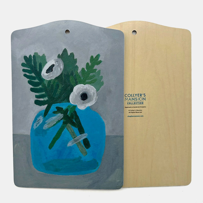 Anemone in Blue Vase Serving Board