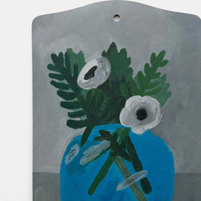 Anemone in Blue Vase Serving Board