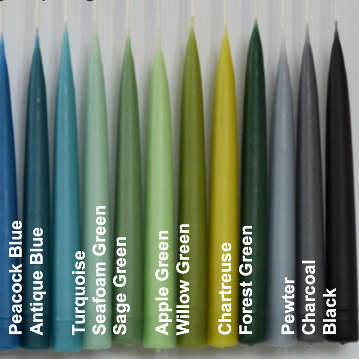 Apple Green Taper Candles