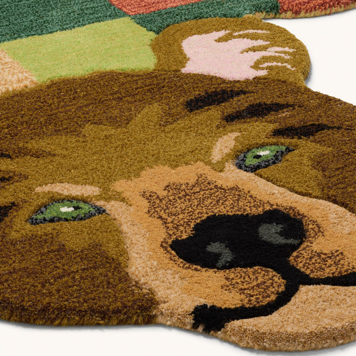 Archie Check Bear Rug in Large