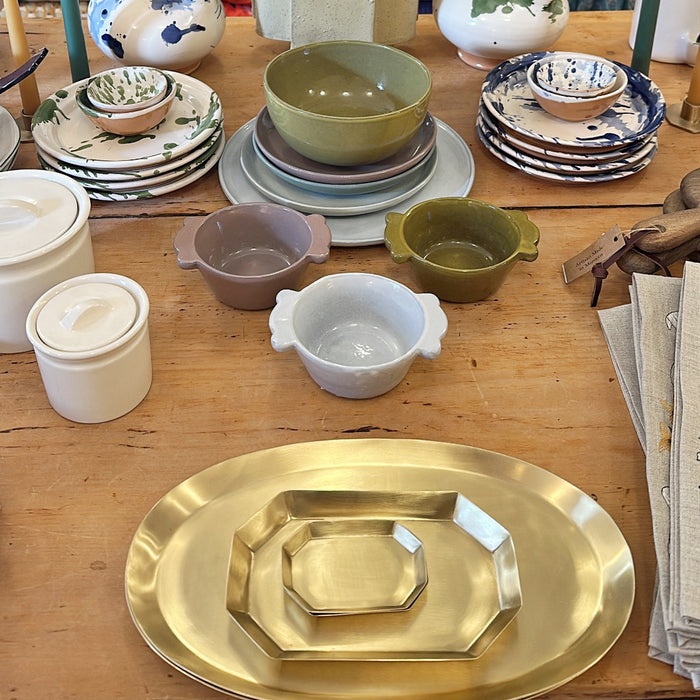 Long Octagonal Brass Tray - Collyer's Mansion