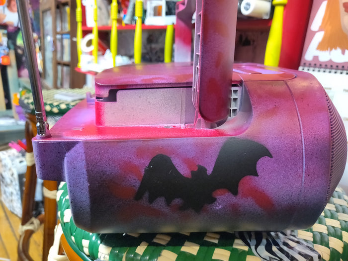 Bats Custom Painted CASSETTE PLAYER + RADIO (works!!) by Taped Off TV