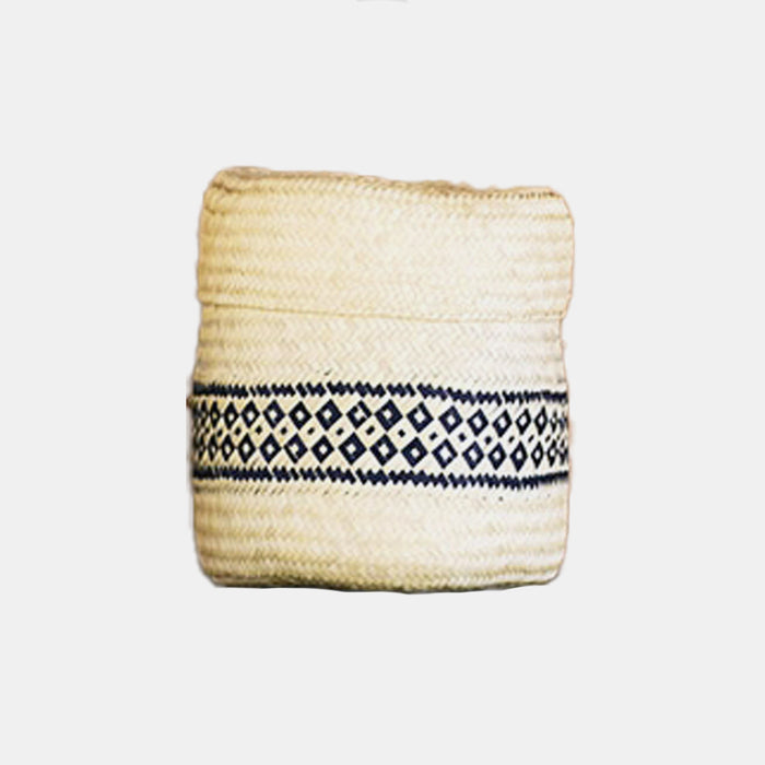 Black Lidded Basket in Small Tall - Collyer's Mansion