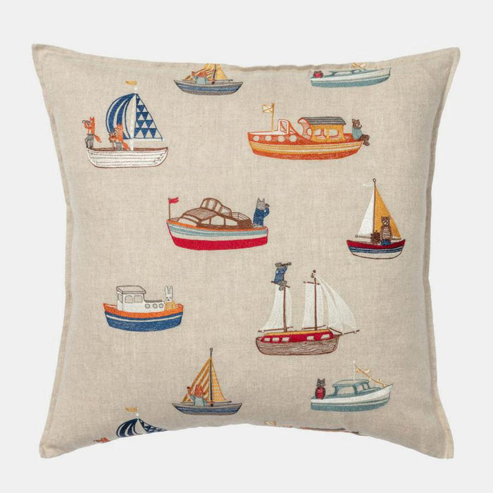 Boats Pattern Square Pillow