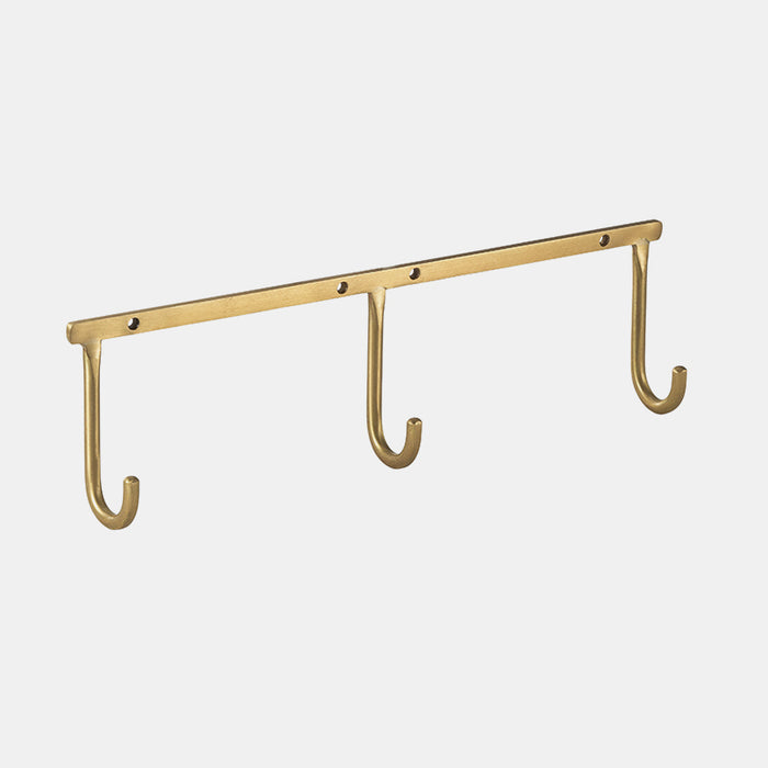 Brass Triple Wall Hook - Collyer's Mansion
