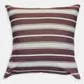 Brown Ecru Stripe Square Pillow