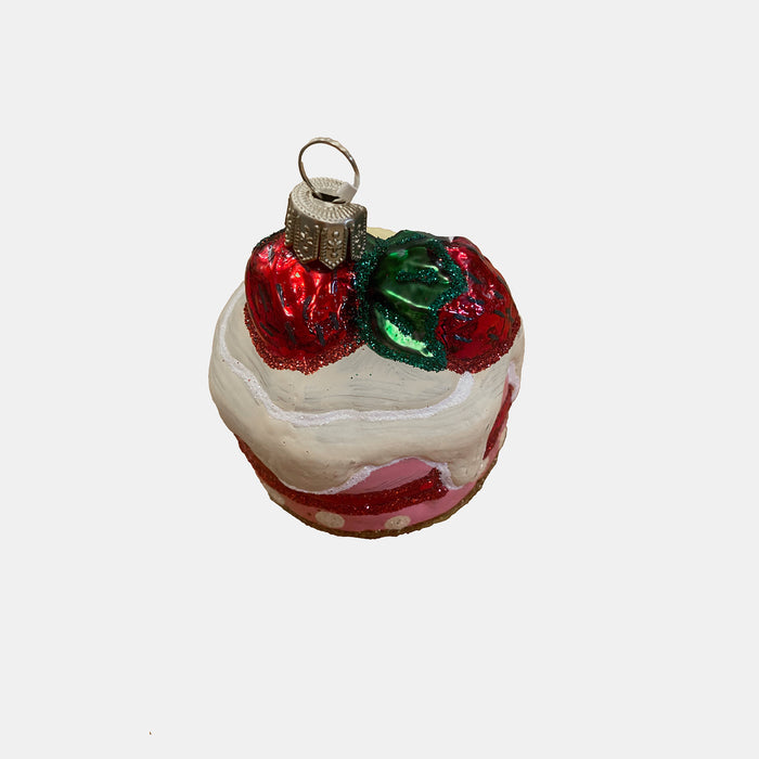 Cake with Strawberries Ornament