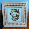 Cat and Bear Framed Cross-Stitch