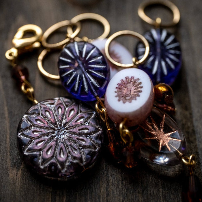 Celestial Trinkets, Twilight | Handmade Stitch Marker Set
