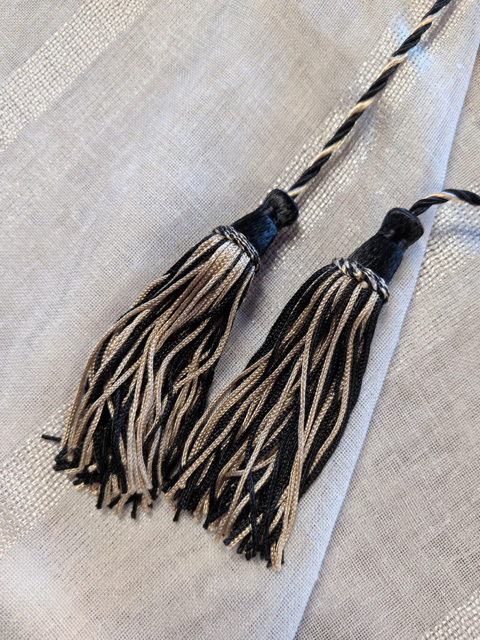 Satin Black-Gold Tassel