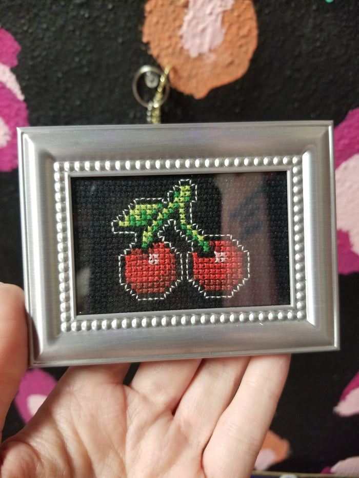 Cherries Framed Cross-Stitch