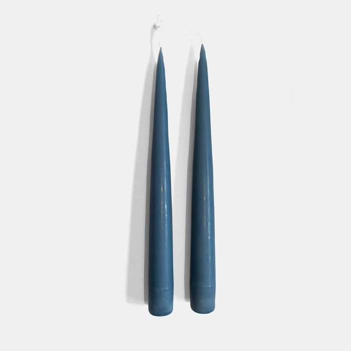 Colonial Blue Taper Candles - Collyer's Mansion