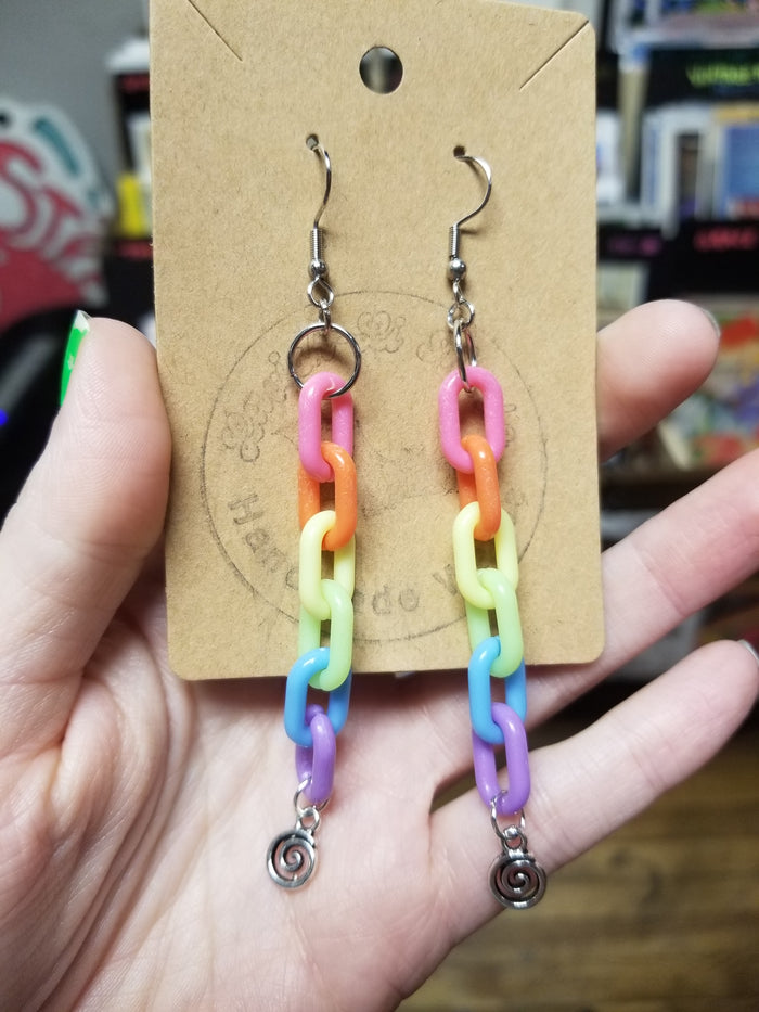 Colorful Chain Link EARRiNGS by Lavish-Li Made
