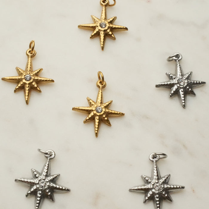 Compass Star Charms