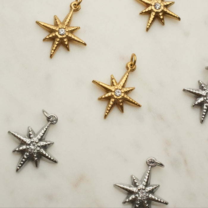 Compass Star Charms