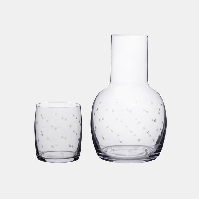 Crystal Glass Carafe with Stars