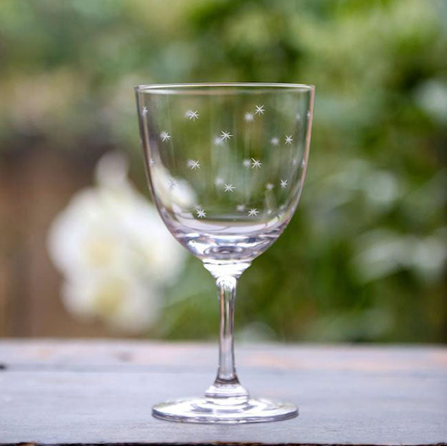 Crystal Wine Glass with Stars - Collyer's Mansion