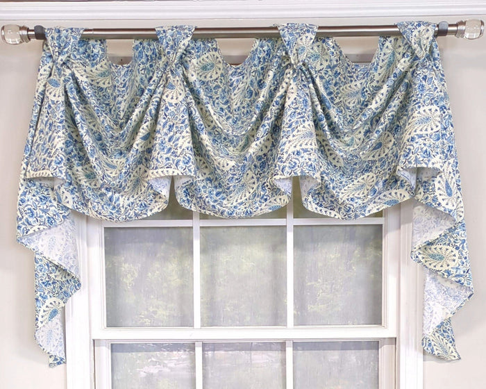 Delft Paisley Victory Swag Valance