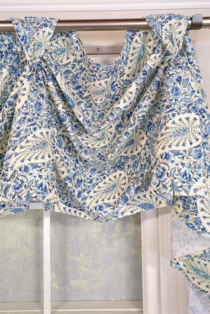 Delft Paisley Victory Swag Valance