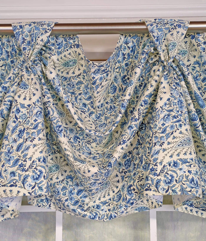 Delft Paisley Victory Swag Valance
