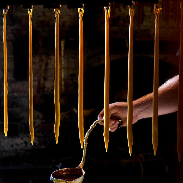Double Wick Beeswax Taper Candle