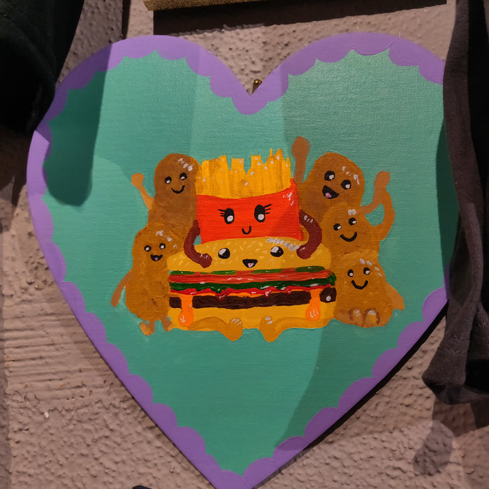 Fast Food Frenzy Heart Shaped  PAINTING