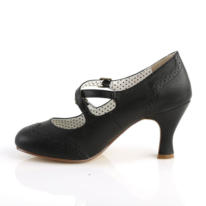 Pinup Couture Shoes FLAPPER-35 [Black] - Back View