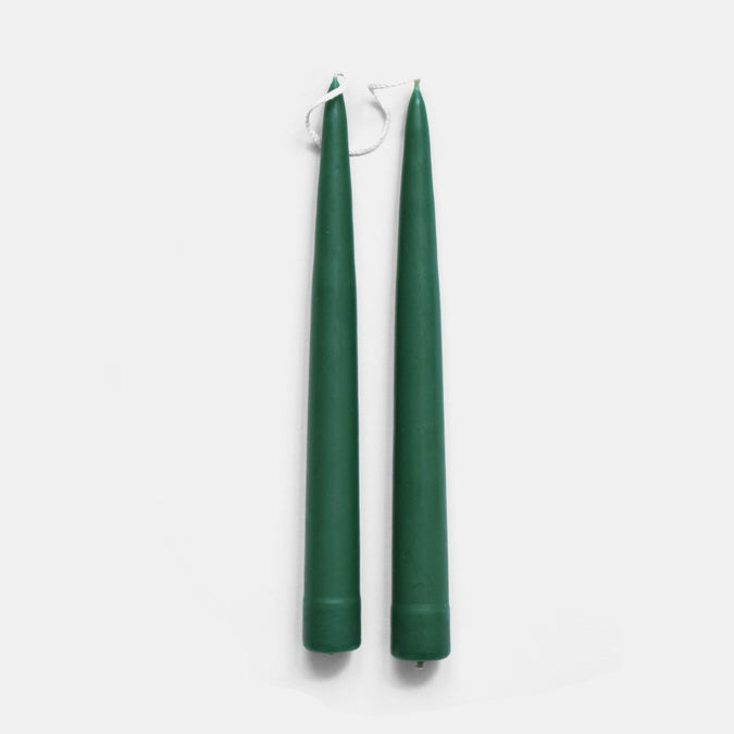 Forest Green Taper Candles