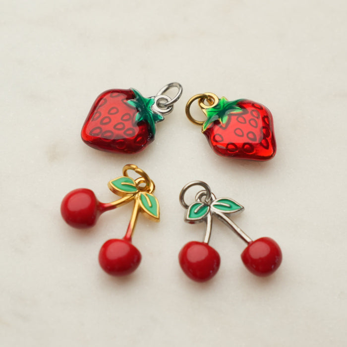 Strawberry and Cherry Charms at Golden Rule Gallery