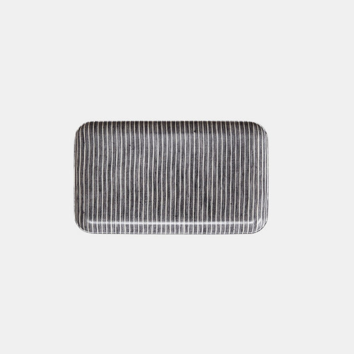 Grey Thin White Stripe Tray - Collyer's Mansion
