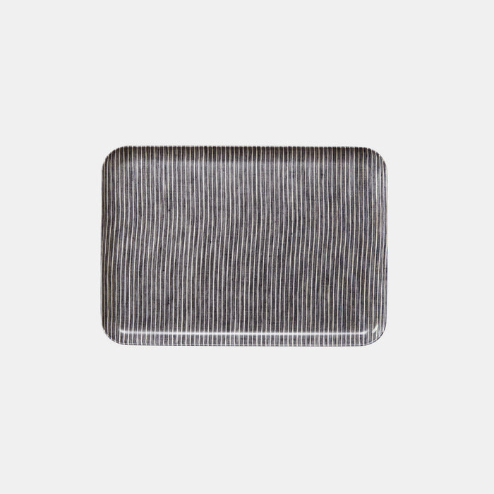 Grey Thin White Stripe Tray - Collyer's Mansion