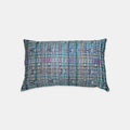 Guatemalan Metallic Ikat with Green Velvet Lumbar Pillow