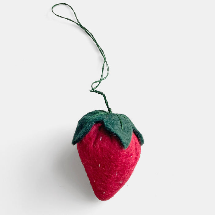 Handmade Felt Strawberry Ornament