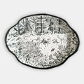 Handpainted Serving Platter in Forest Black