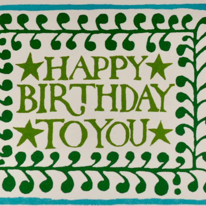 Happy Birthday with Comma Border Card - Collyer's Mansion