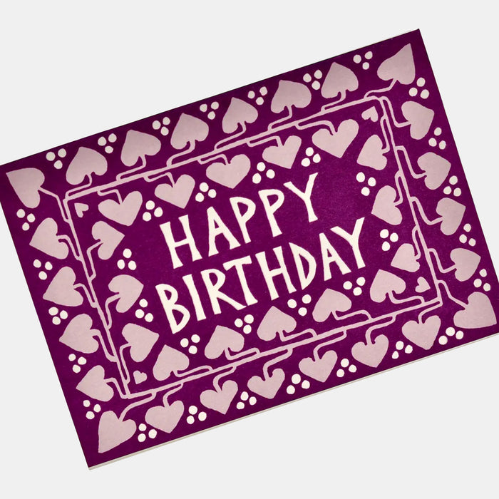 Happy Birthday with Hearts