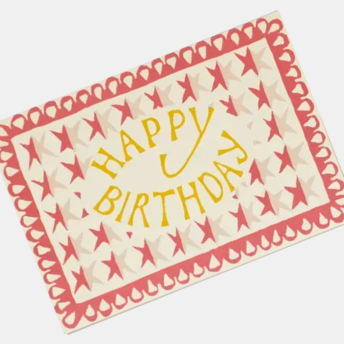 Happy Birthday with Two-Tone Stars Card