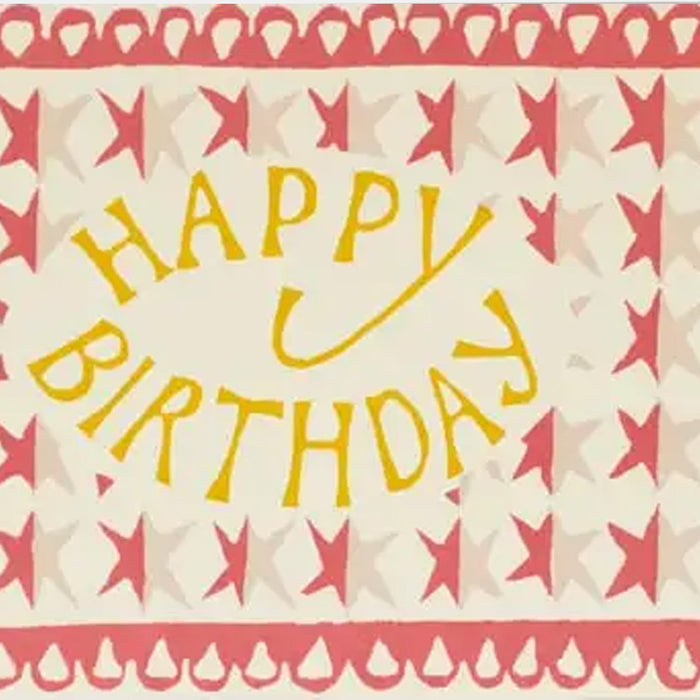 Happy Birthday with Two-Tone Stars Card
