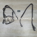 HDR Pro Mono Crown Padded Bridle with Rubber Reins, Havana, Size Cob