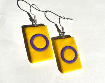 Intersex Pride EARRINGS by Gay Clay