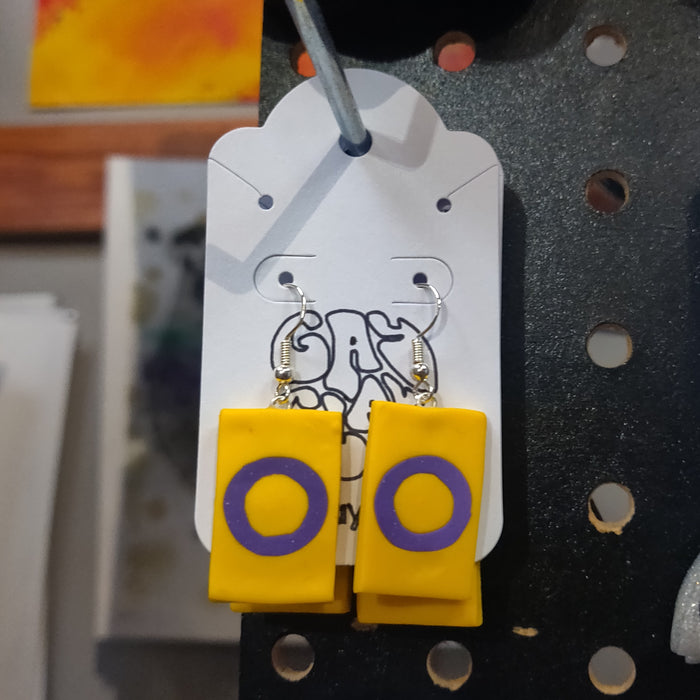 Intersex Pride EARRINGS by Gay Clay