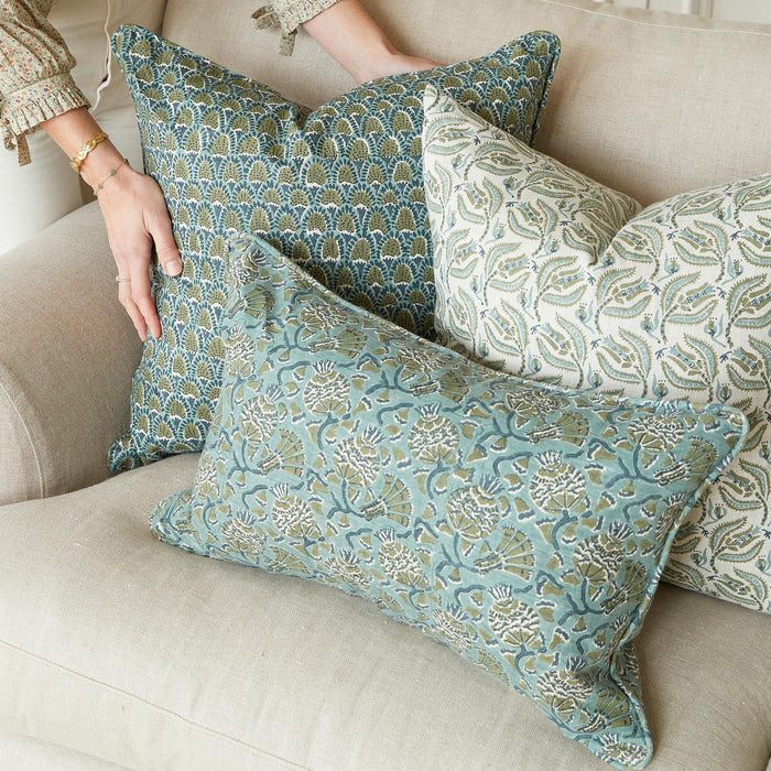 Iznik Slate Lumbar Pillow