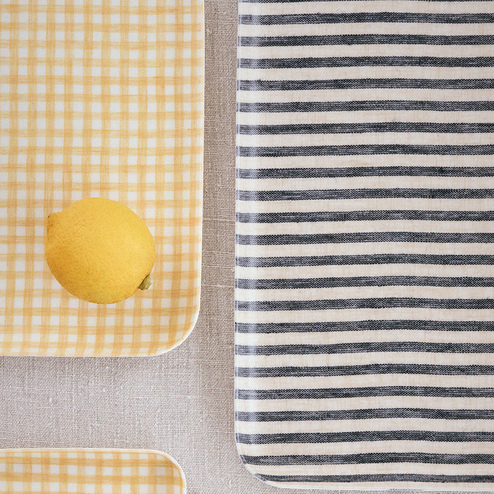 Jasper Charcoal Stripe Tray - Collyer's Mansion