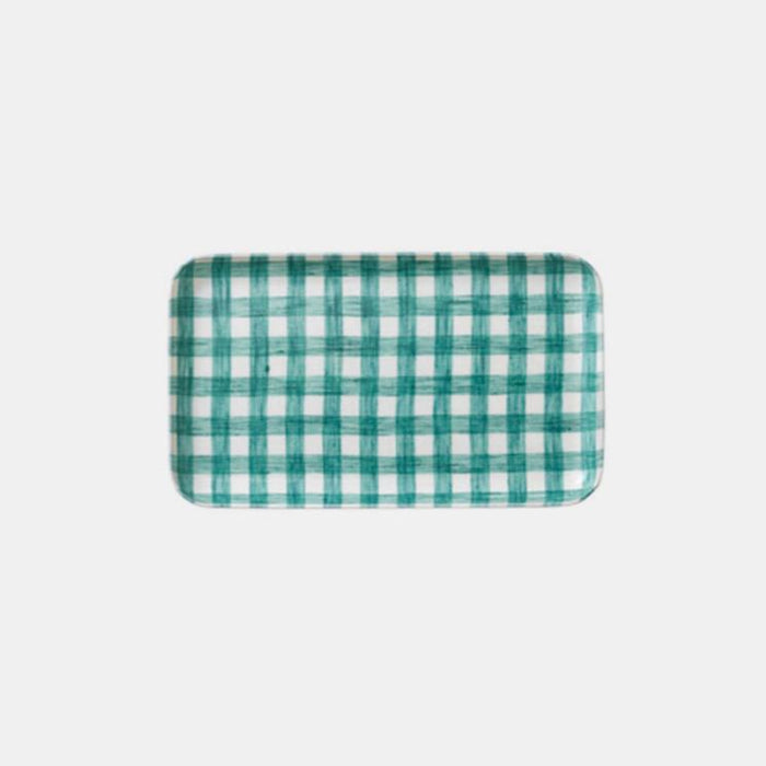 Jules Green Check Tray - Collyer's Mansion